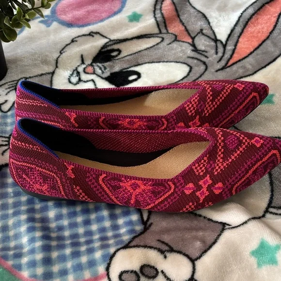 Rothy's Fuchsia and Blue Patterned Flats - Picture 2 of 8